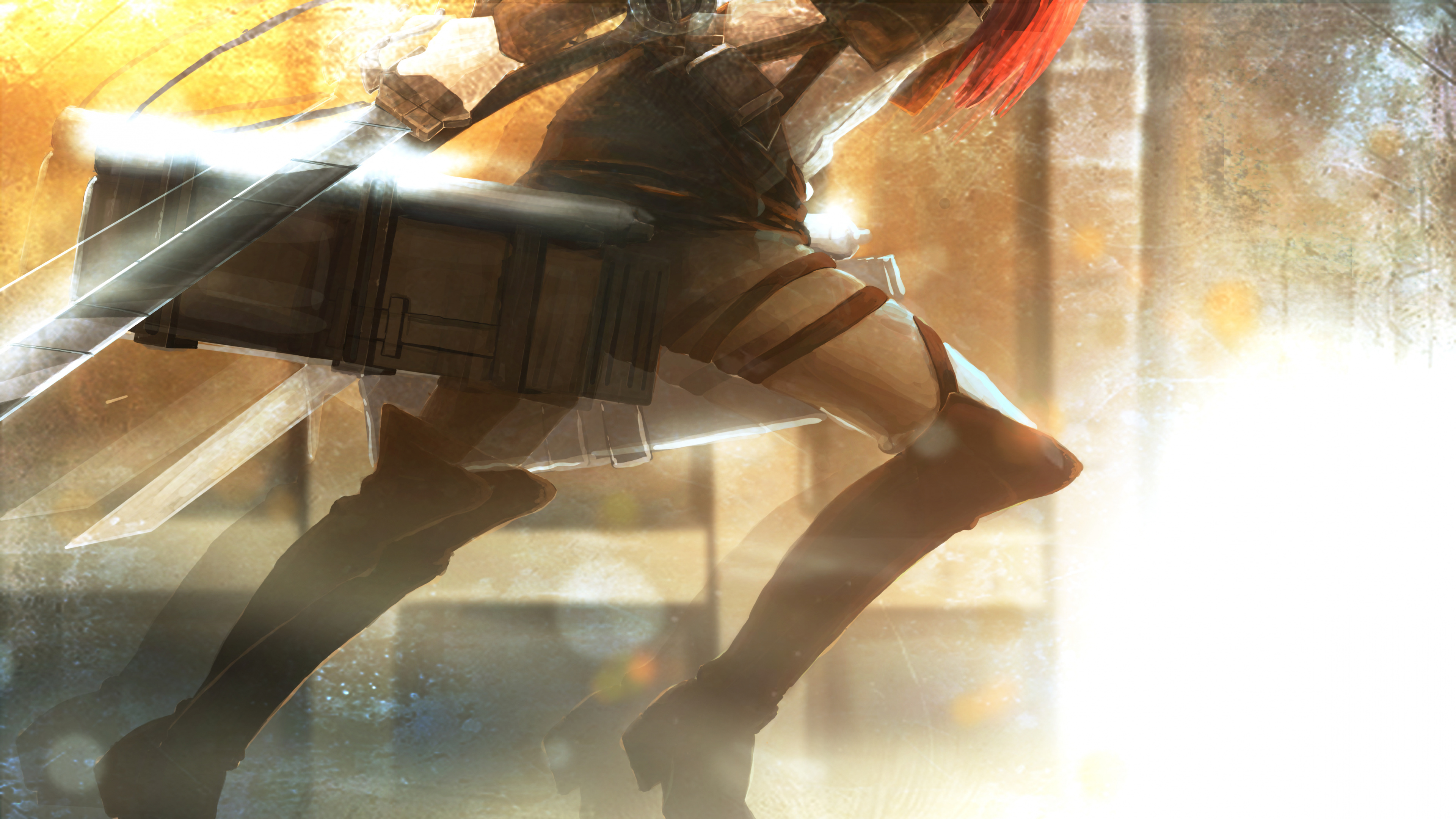 笠阿克曼, Eren Yeager, Levi, 阿明Arlert, 攻击的巨人 壁纸 3840x2160 允许