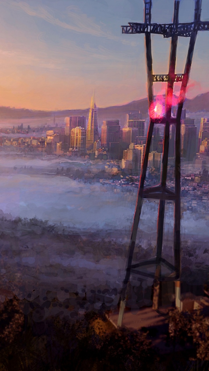 看着狗2, 看着狗, 旧金山, Ps4, 晚上 壁纸 720x1280 允许