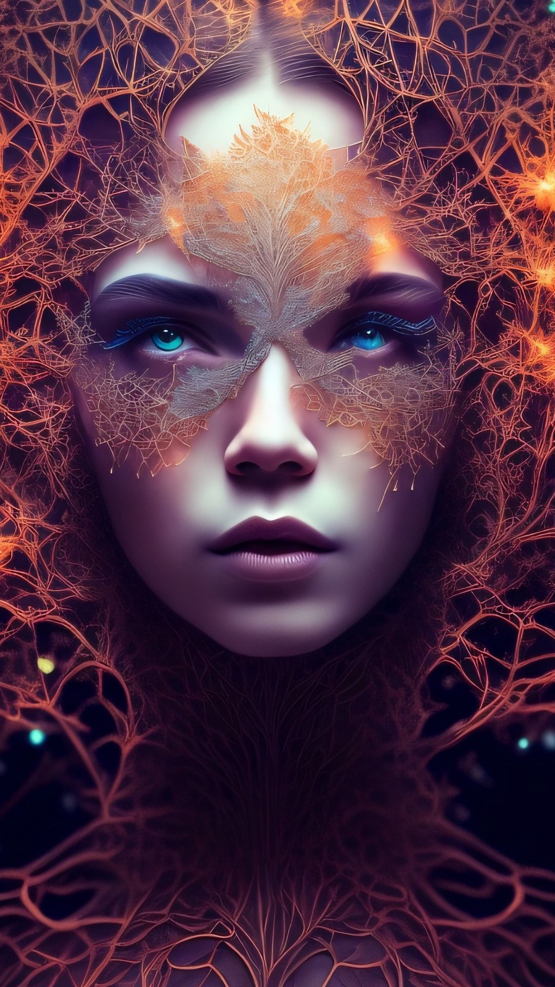 Arte Fractal, Artes Visuales, Arte, Barbilla, Ceja. Wallpaper in 1080x1920 Resolution