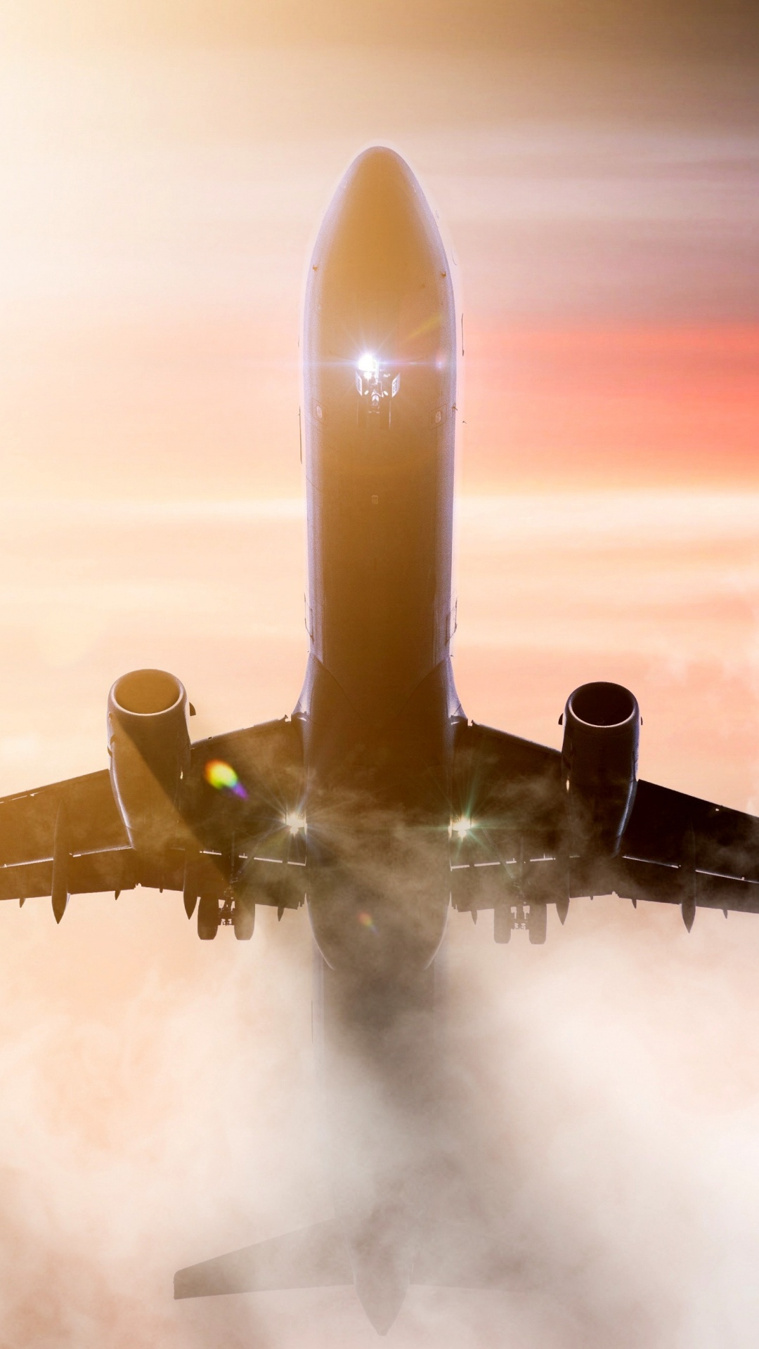 White Airplane in Mid Air During Daytime. Wallpaper in 1080x1920 Resolution