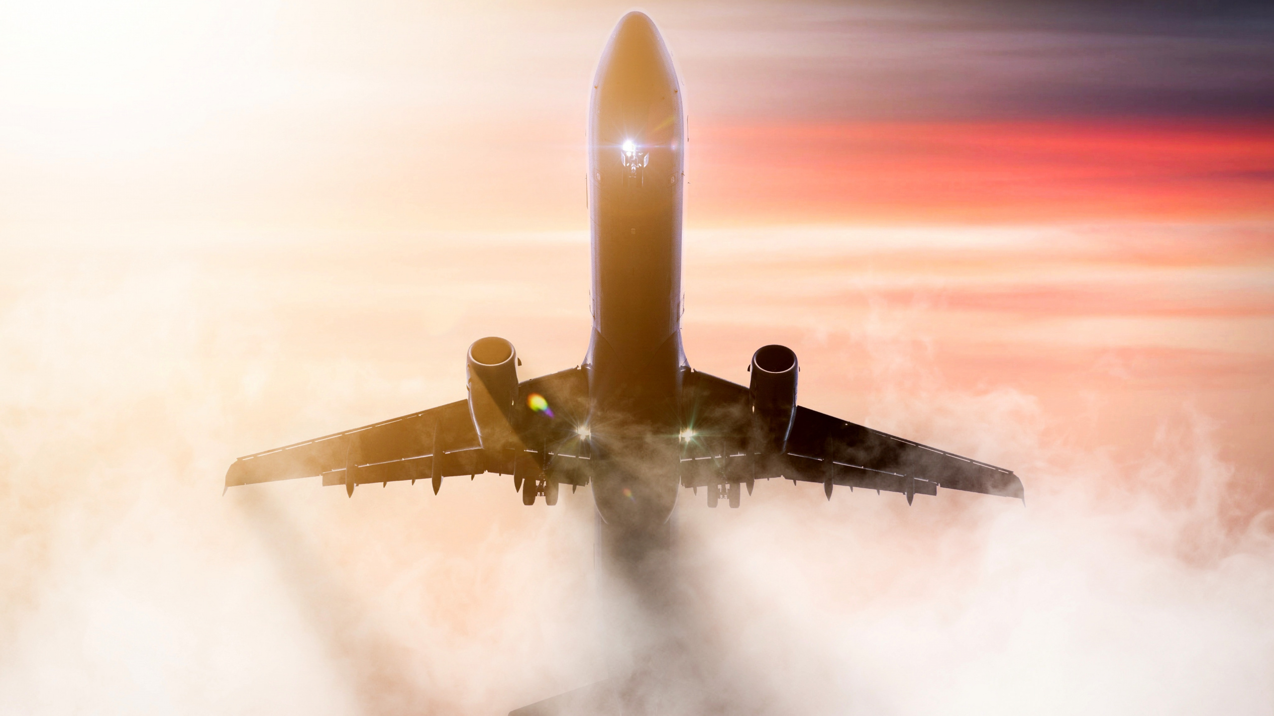 White Airplane in Mid Air During Daytime. Wallpaper in 2560x1440 Resolution