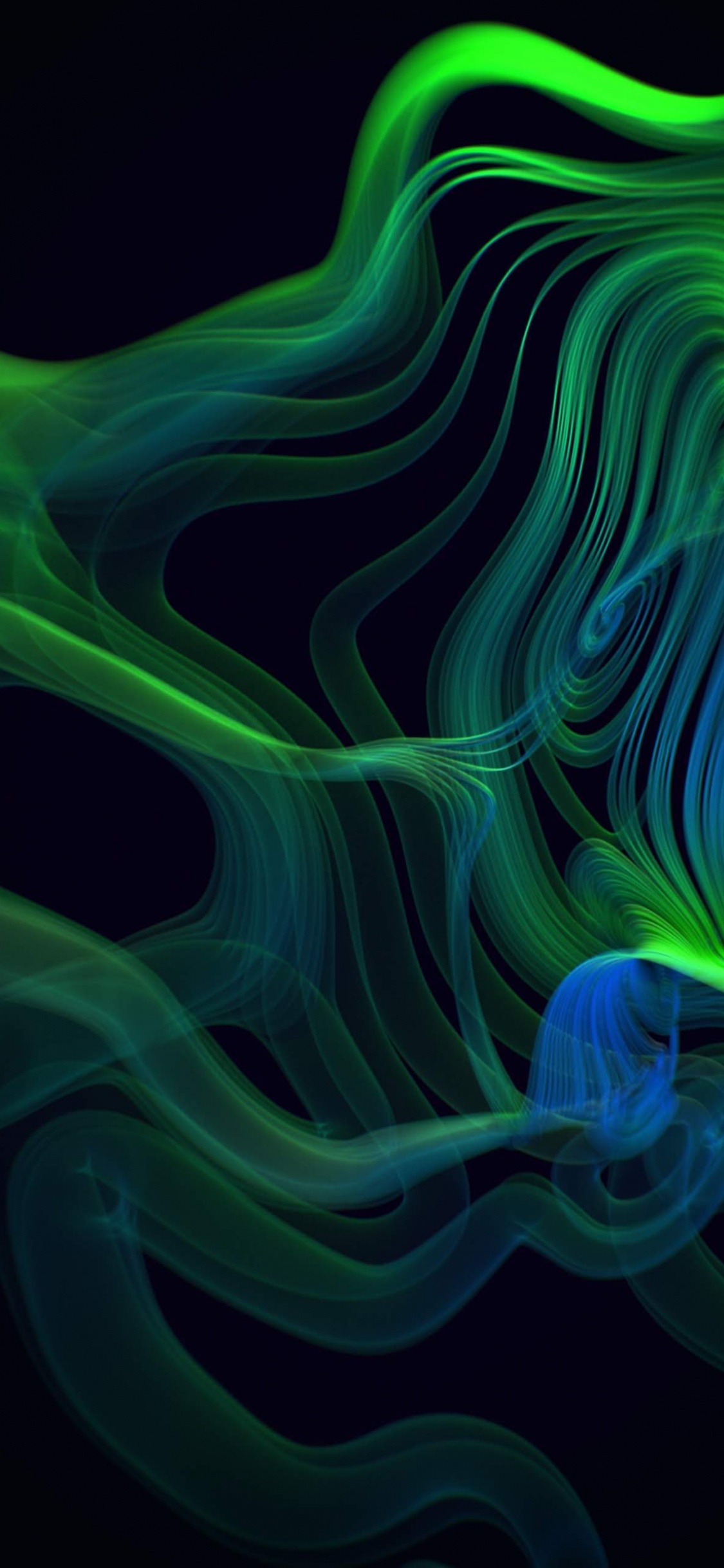 Razer, Razer Phone 2, Google Pixel, Blue, Green. Wallpaper in 1125x2436 Resolution