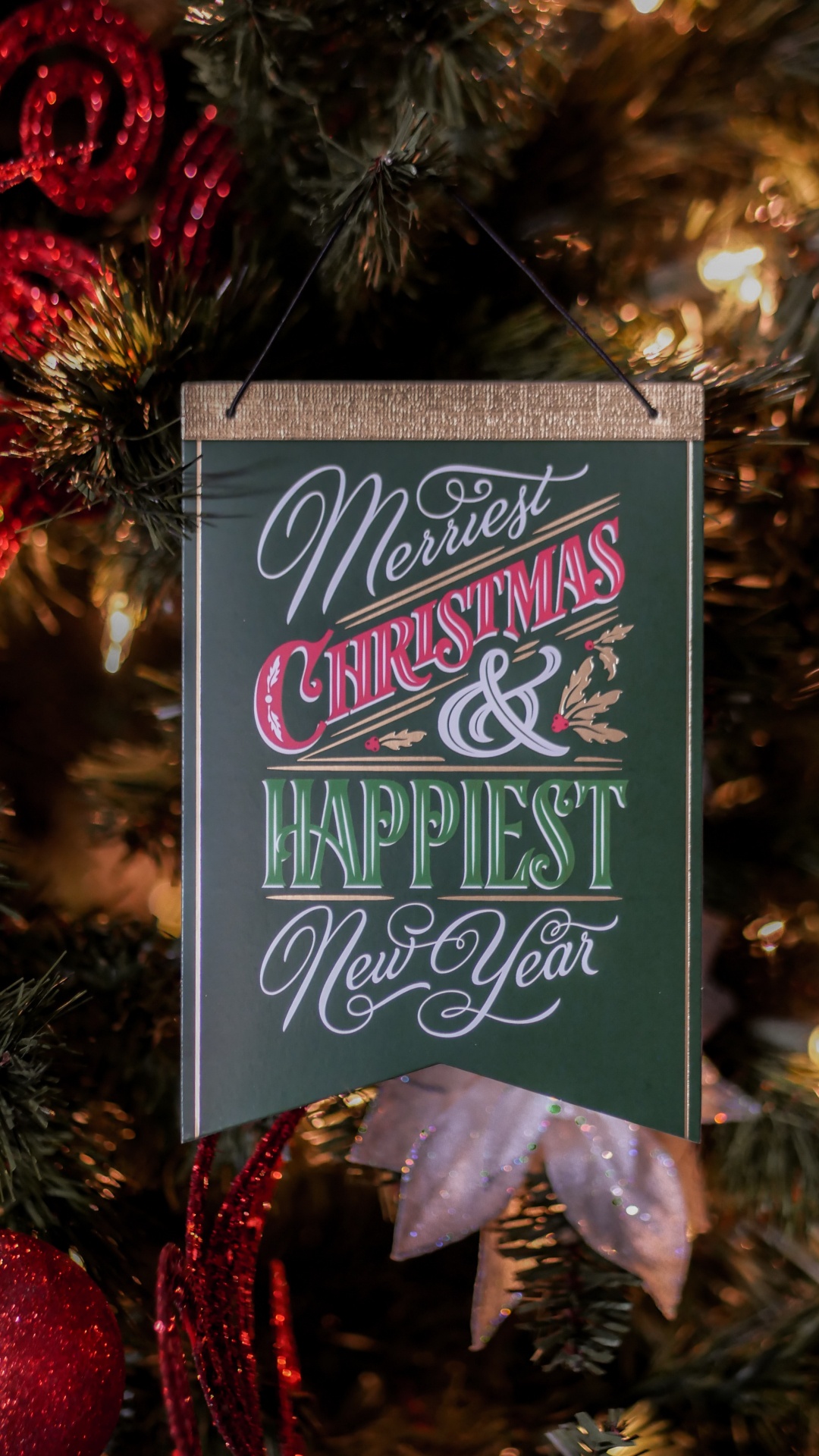 Feliz Año Nuevo Tarjeta de Felicitación. Wallpaper in 1080x1920 Resolution