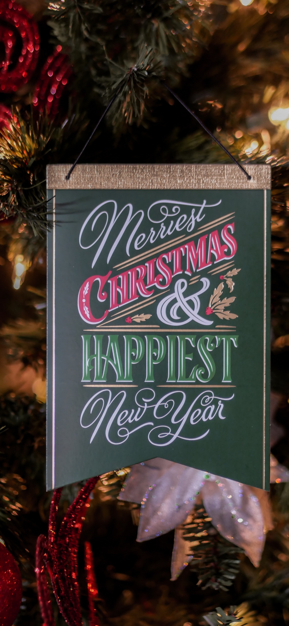 Feliz Año Nuevo Tarjeta de Felicitación. Wallpaper in 1125x2436 Resolution