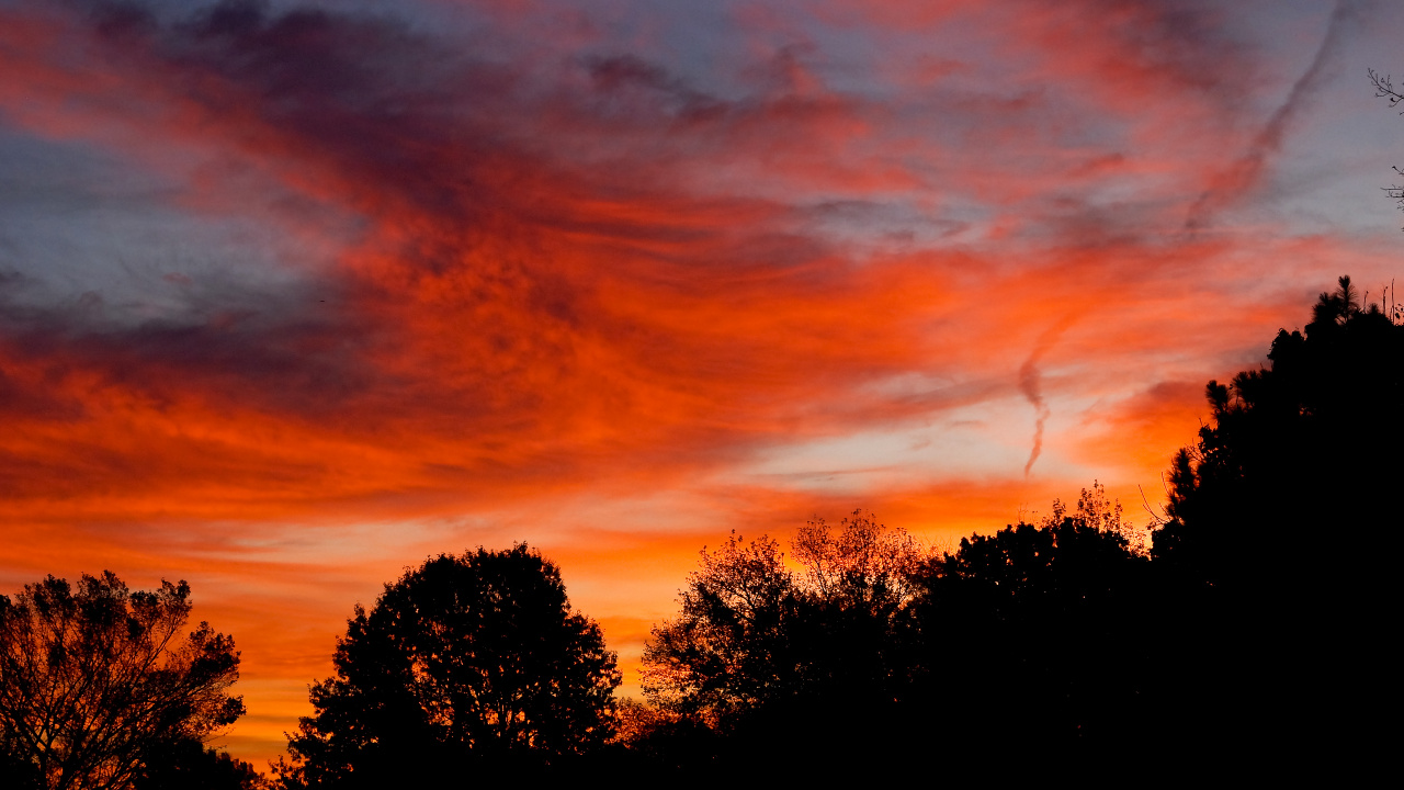 Afterglow, Nature, Lever, Soir, Red. Wallpaper in 1280x720 Resolution