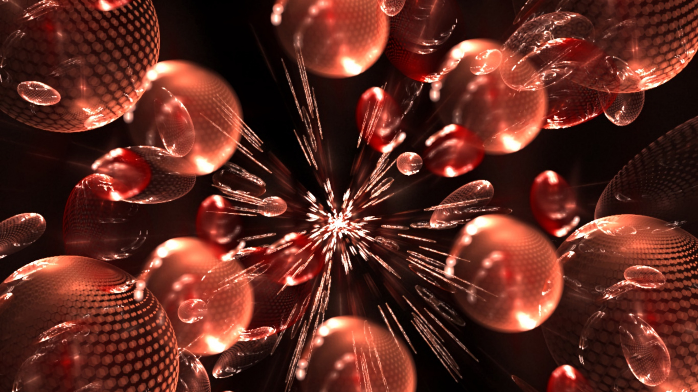 Red and White Light Decor. Wallpaper in 1366x768 Resolution