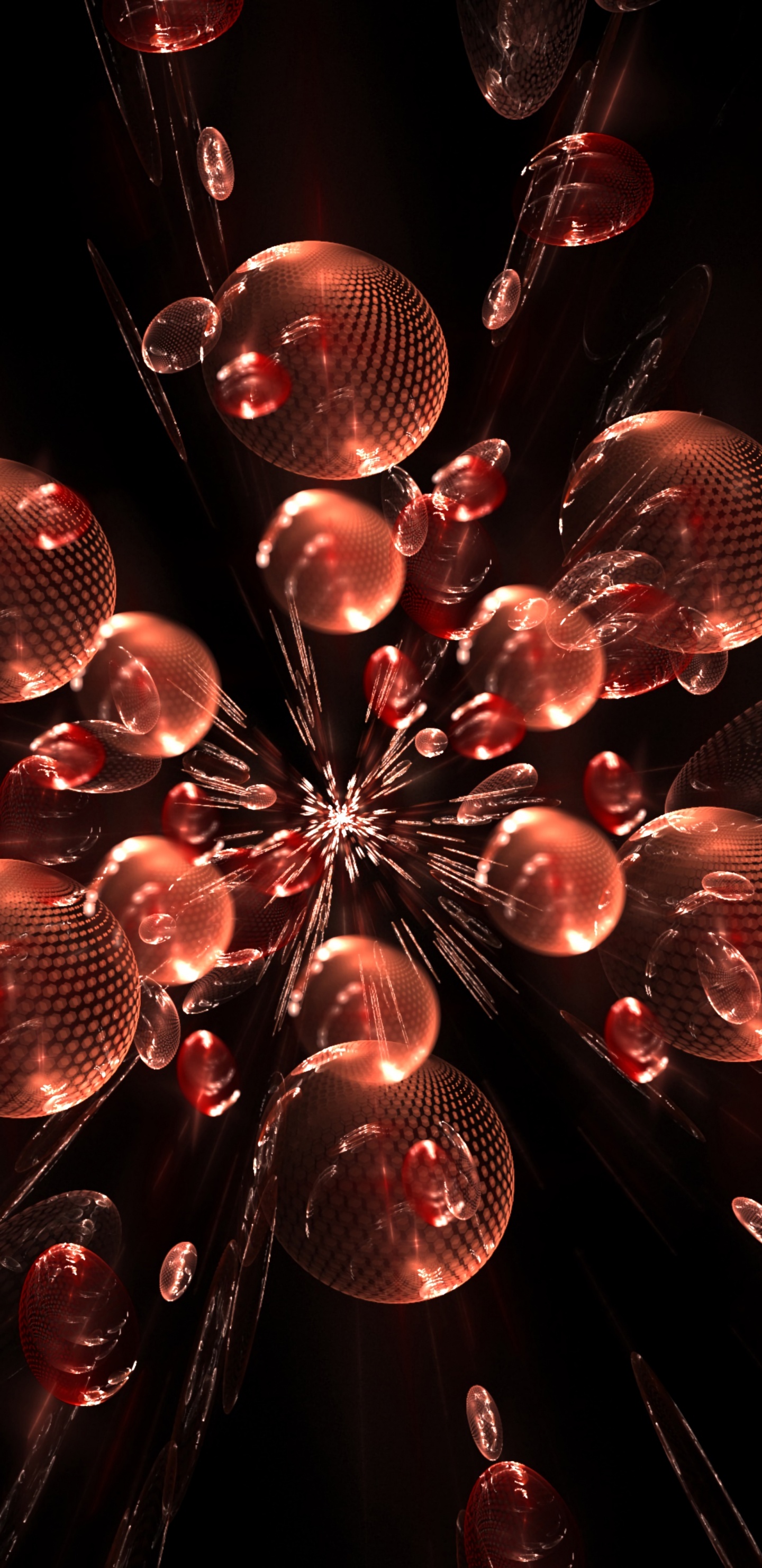 Red and White Light Decor. Wallpaper in 1440x2960 Resolution