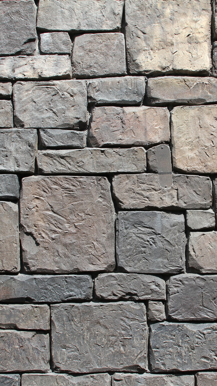 Mur de Briques Brunes et Grises. Wallpaper in 750x1334 Resolution