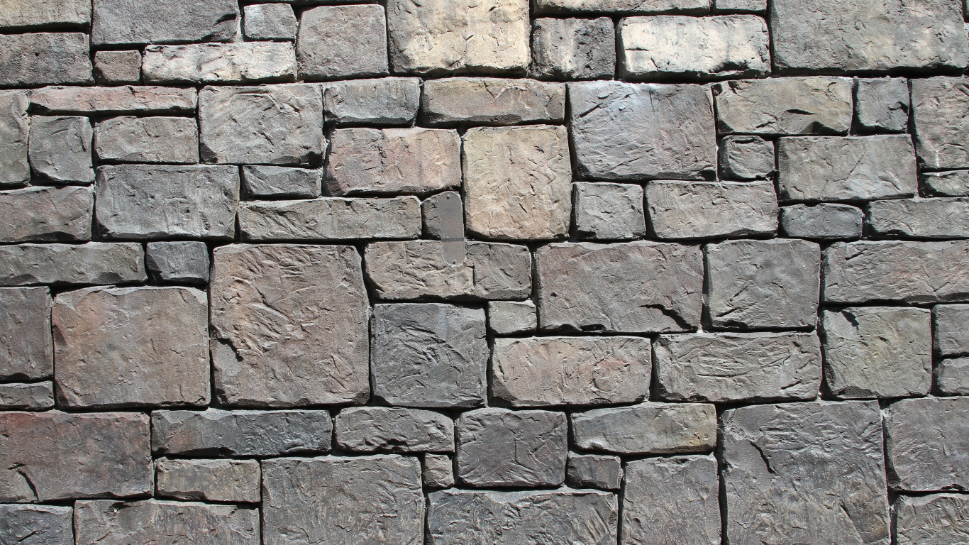 Brown and Gray Brick Wall. Wallpaper in 1366x768 Resolution