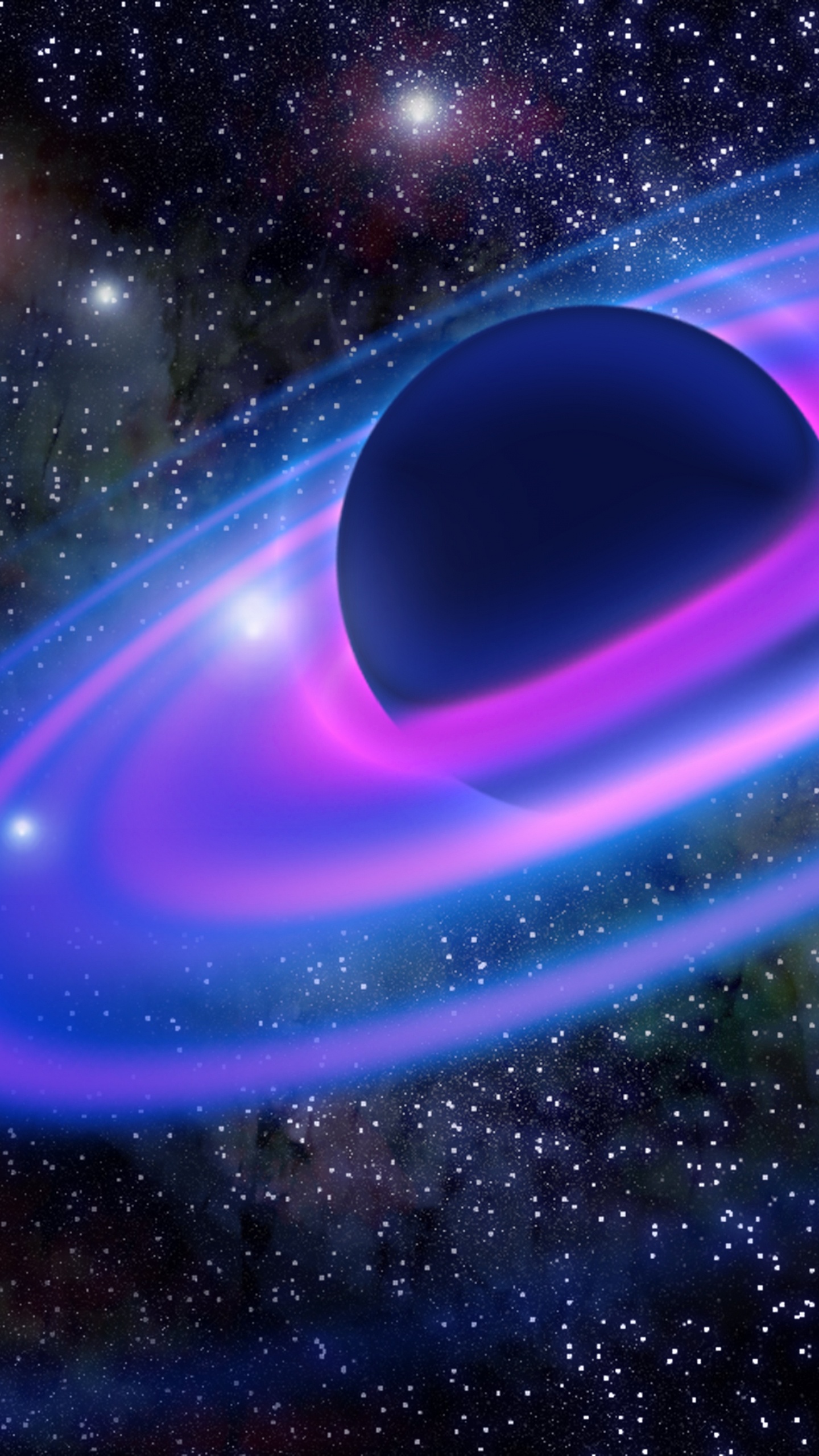 Purple and Blue Galaxy Illustration. Wallpaper in 1440x2560 Resolution