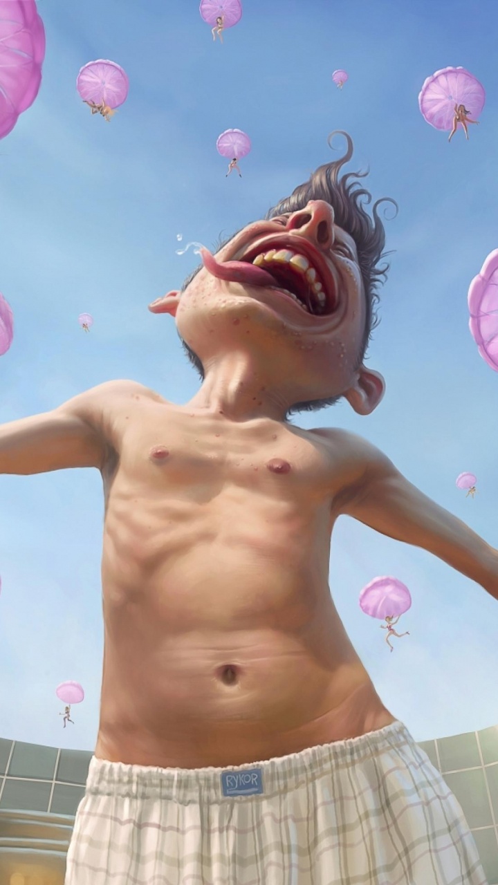 Topless Man in White and Gray Plaid Shorts. Wallpaper in 720x1280 Resolution