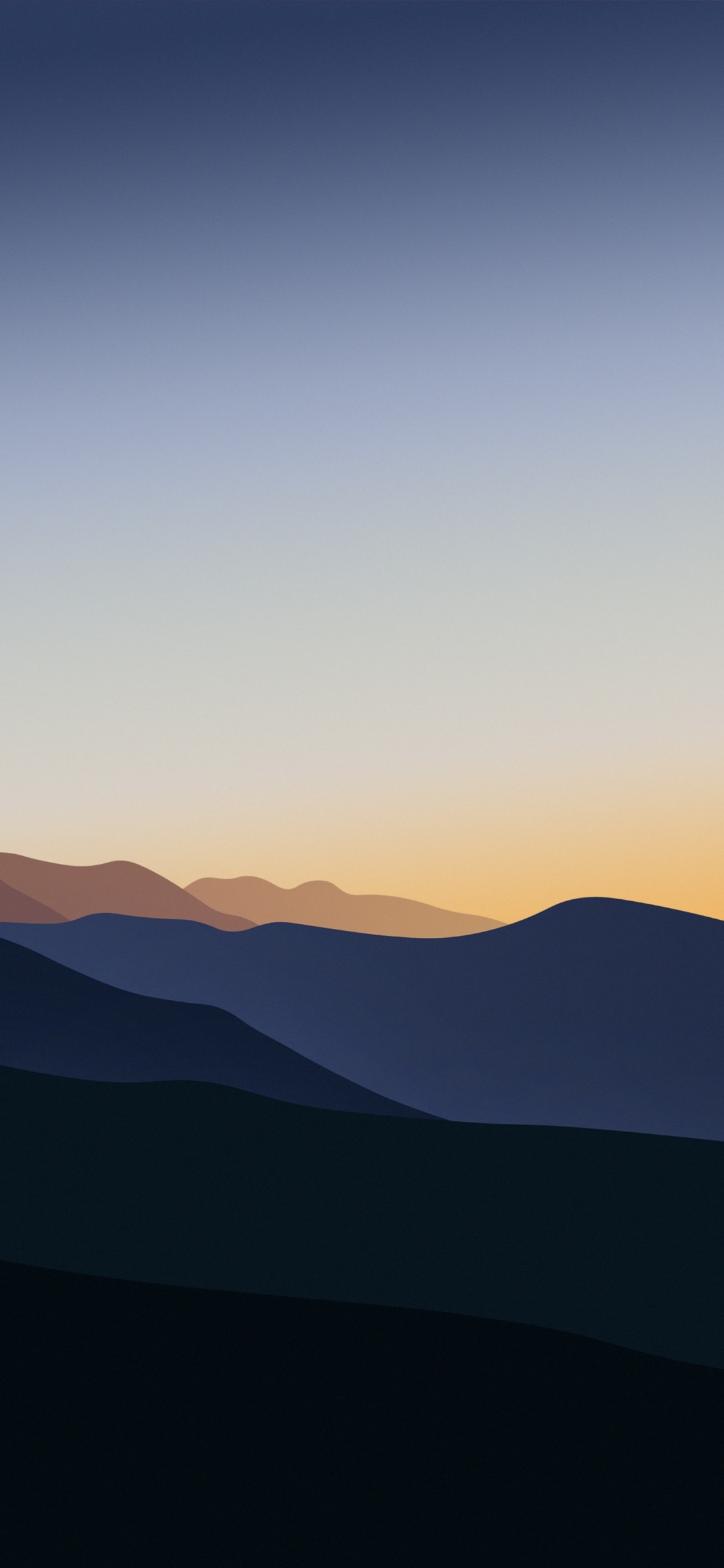 Ambiente, Montaña, Afterglow, Paisaje Natural, Pendiente. Wallpaper in 1125x2436 Resolution