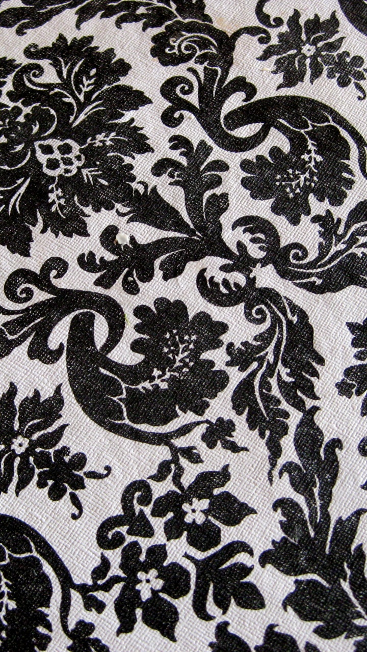 Textil Floral Blanco y Negro. Wallpaper in 720x1280 Resolution