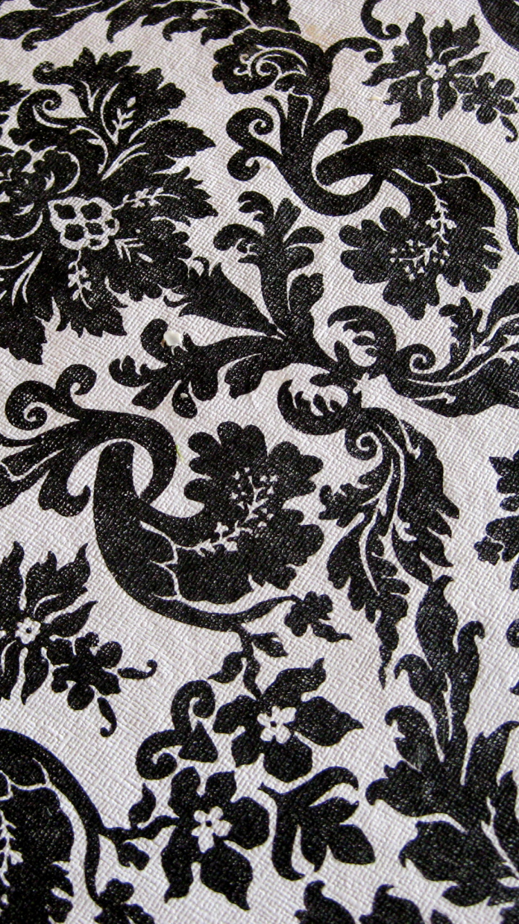 Textil Floral Blanco y Negro. Wallpaper in 750x1334 Resolution