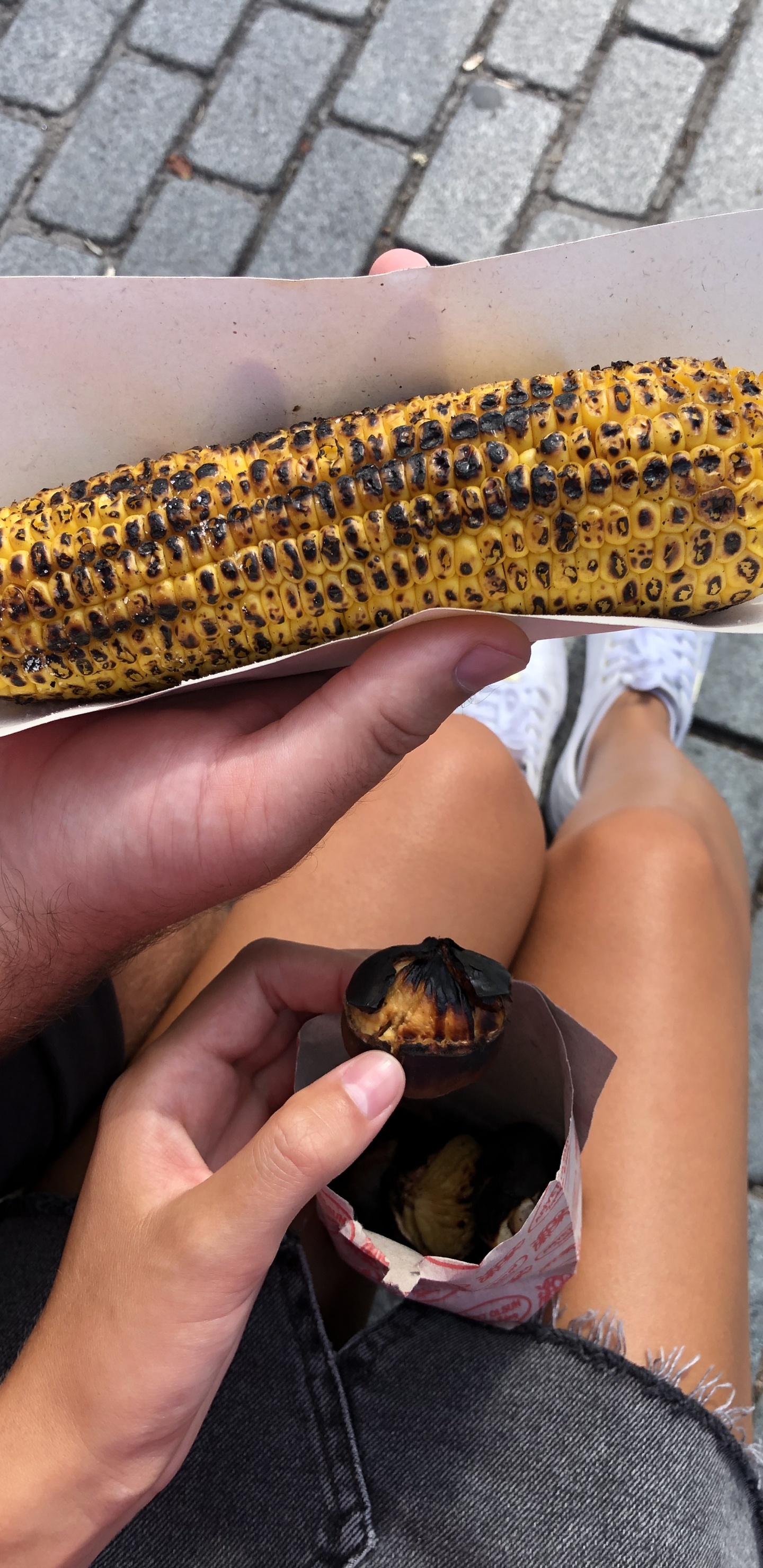 Banana, Finger, Yellow, Corn Kernels, Nail. Wallpaper in 1440x2960 Resolution