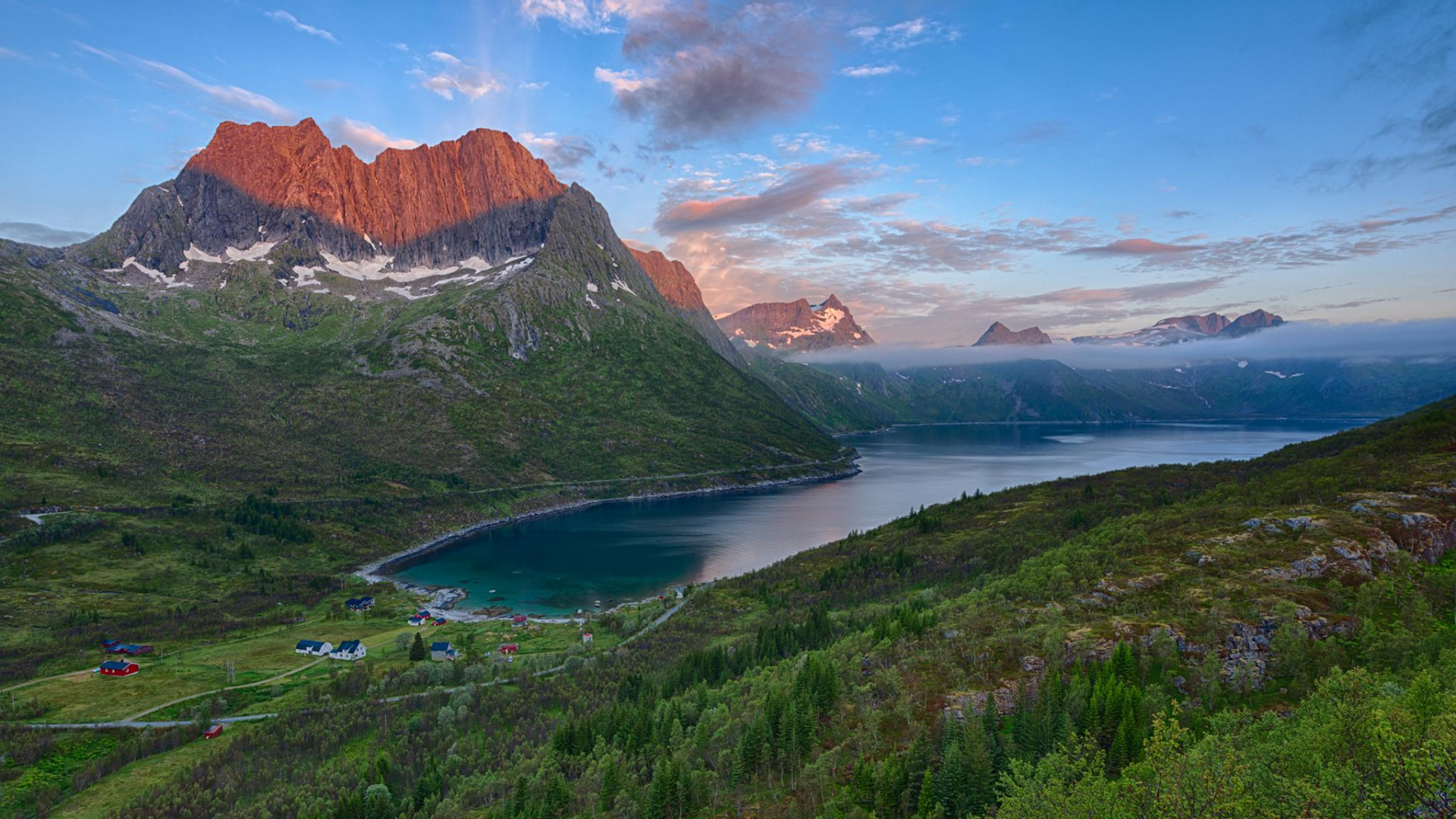 性质, 峡湾, 高地, 山脉, 安装的风景 壁纸 1920x1080 允许