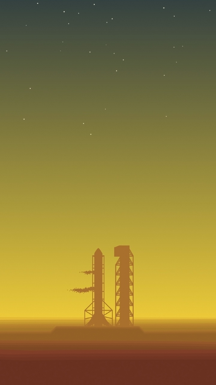 Cohete, el Vuelo Espacial, Spacex Minimalista, SpaceX, Nave. Wallpaper in 720x1280 Resolution