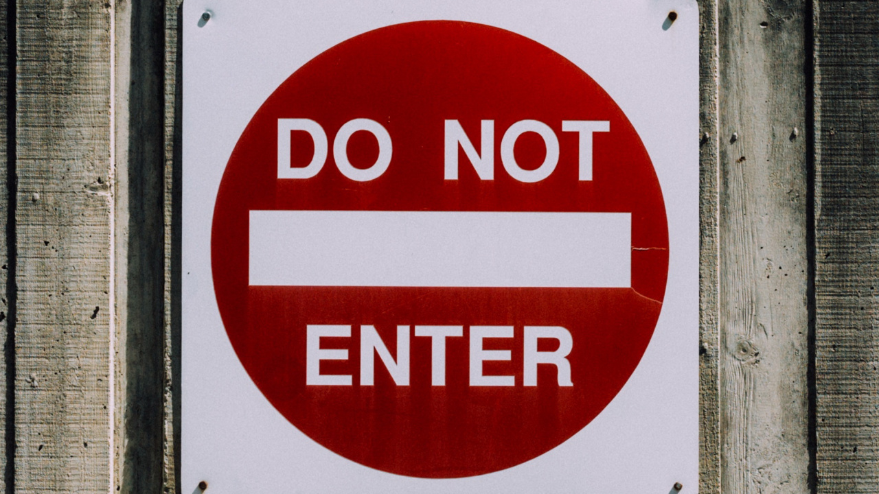 not Enter Sign, Rectangle, Brickwork, Brick, Red. Wallpaper in 1280x720 Resolution