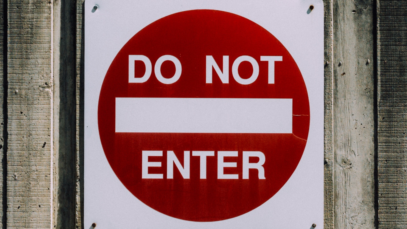 not Enter Sign, Rectangle, Brickwork, Brick, Red. Wallpaper in 1366x768 Resolution