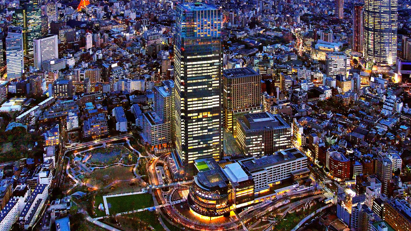 城市, 城市景观, 大都会, 里程碑, 鸟瞰图 壁纸 1366x768 允许