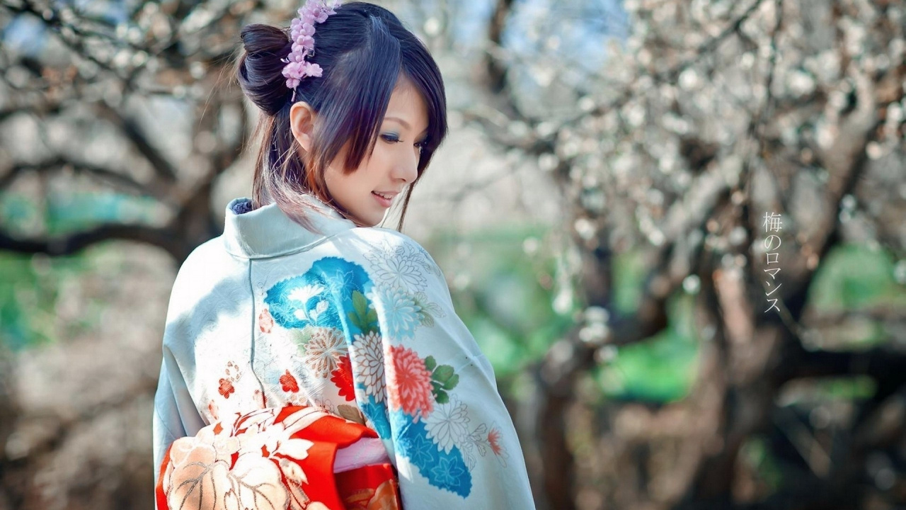 Kimono, Kleidung, Japan, Yukata, Geisha. Wallpaper in 1280x720 Resolution