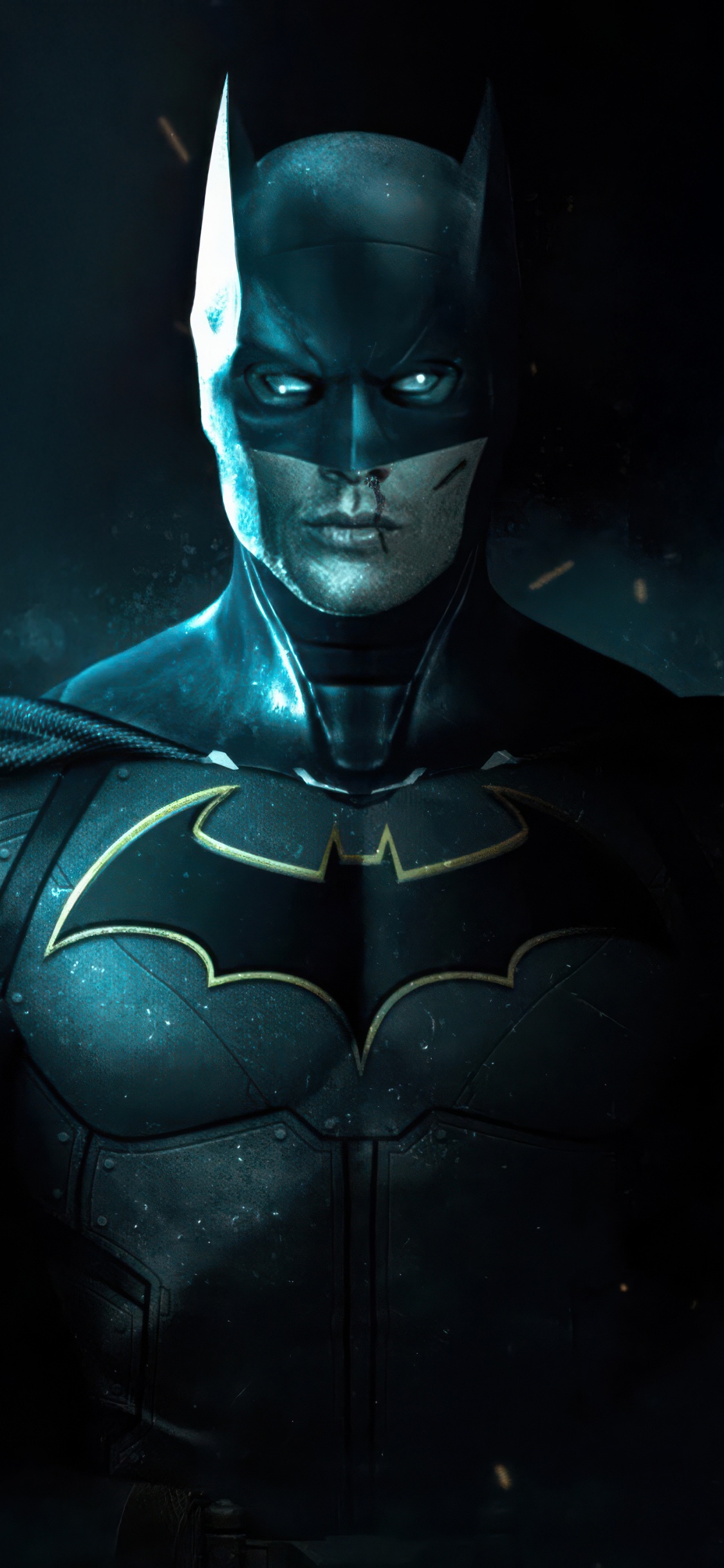 Batman, Illustration, Superhero, Obscurité, La Ligue De Justice. Wallpaper in 1125x2436 Resolution