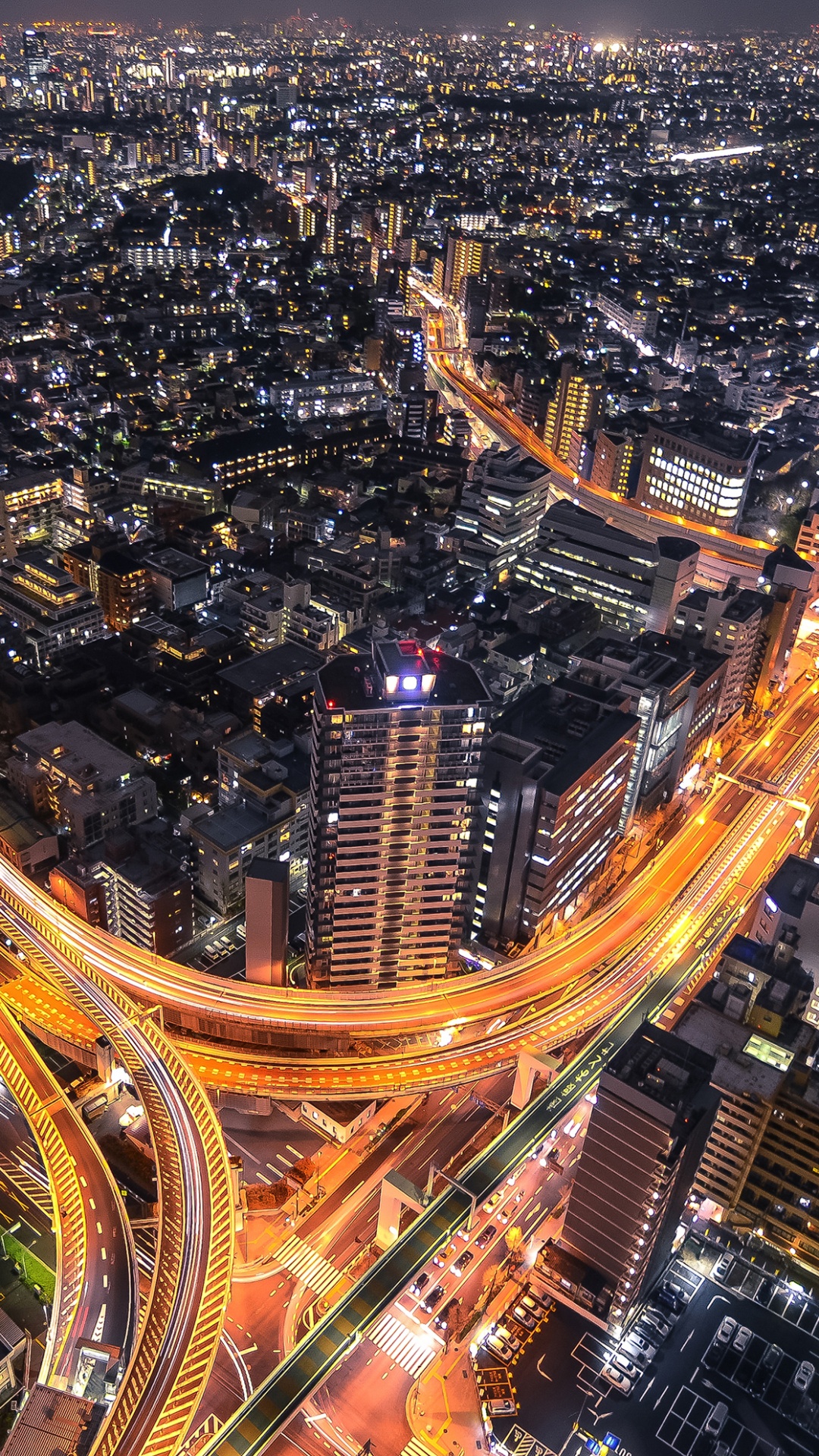 Immeubles de Grande Hauteur Pendant la Nuit. Wallpaper in 1080x1920 Resolution