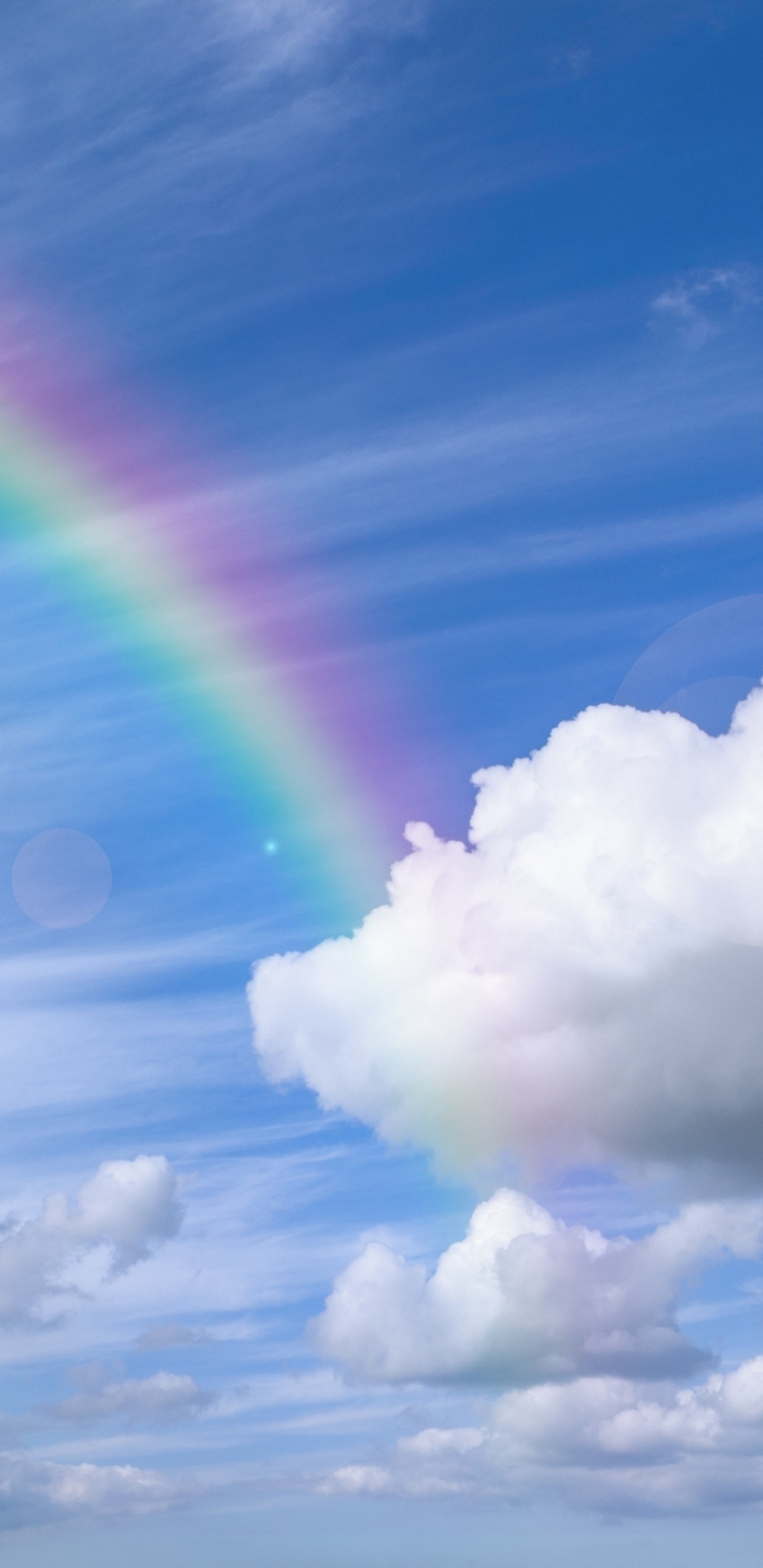 彩虹, 积云, 气氛, 阳光, 天空 壁纸 1440x2960 允许