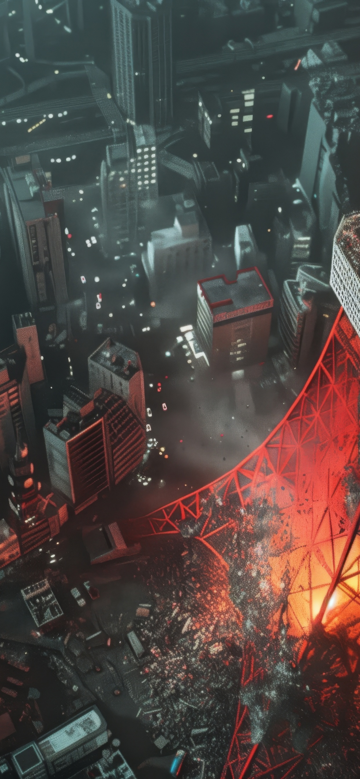 Tower Block, Illustration, Building, Tower, Gas. Wallpaper in 1242x2688 Resolution