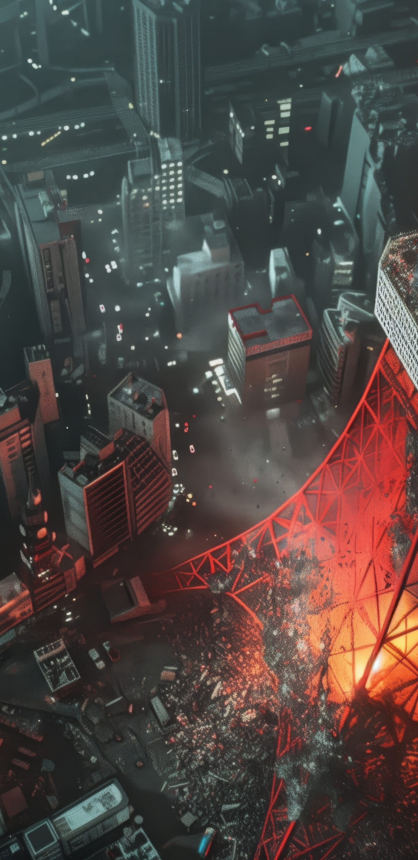 Tower Block, Illustration, Building, Tower, Gas. Wallpaper in 1440x2960 Resolution