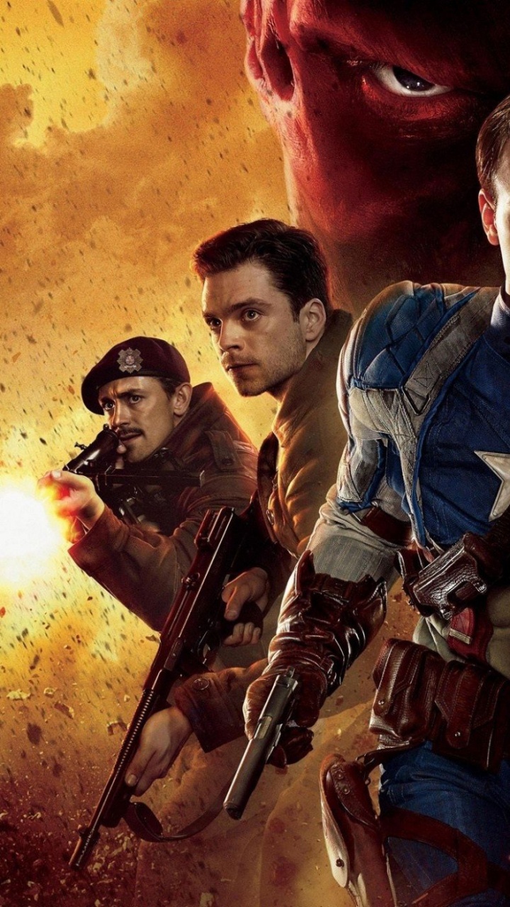 Captain America and Captain America. Wallpaper in 720x1280 Resolution