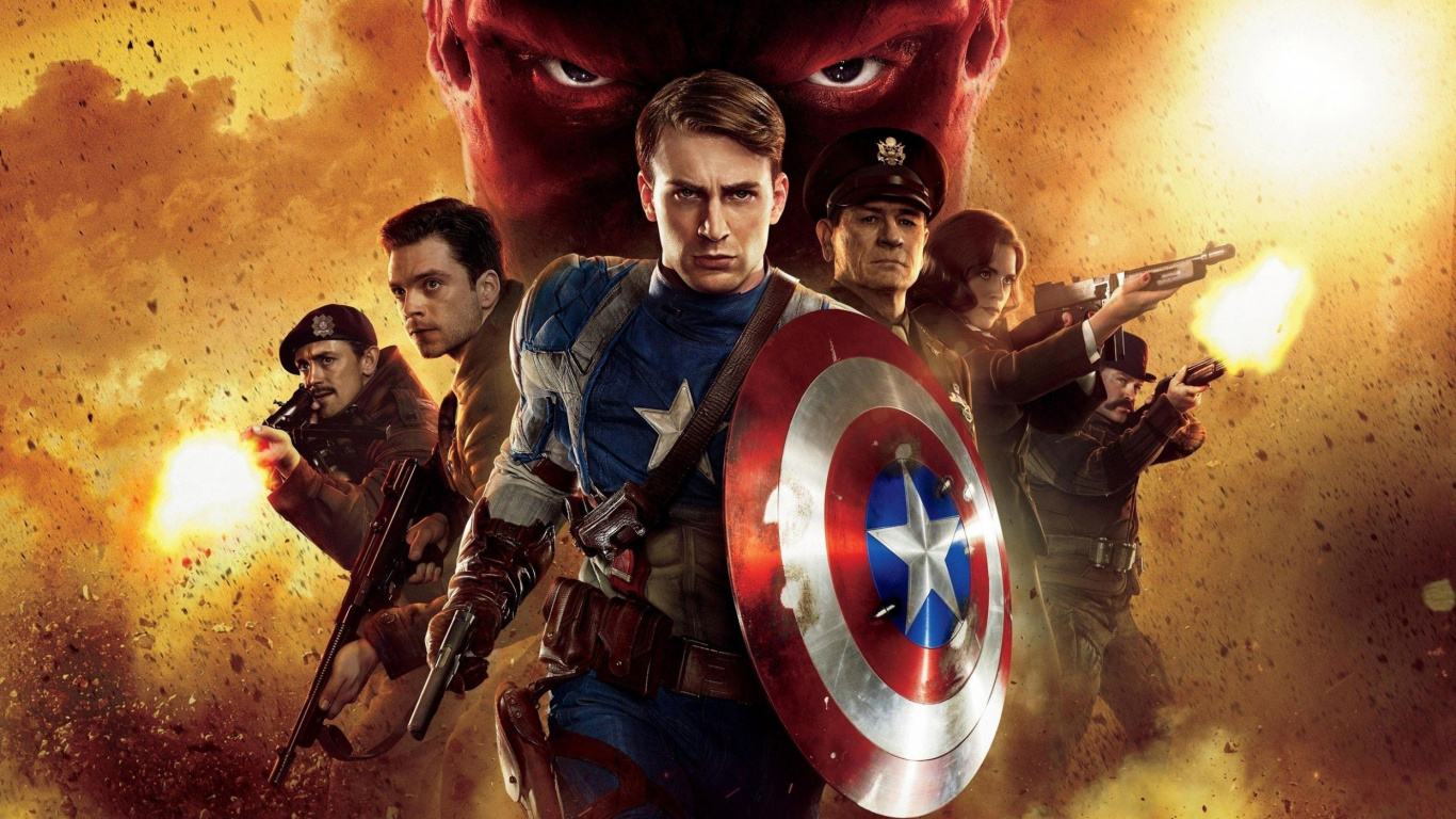 Captain America Und Captain America. Wallpaper in 1366x768 Resolution