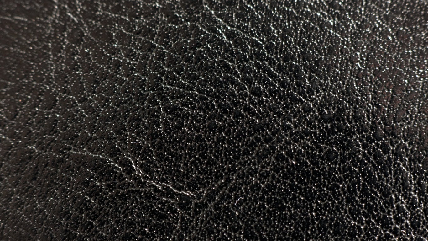 Textile en Cuir Noir en Gros Plan. Wallpaper in 1366x768 Resolution