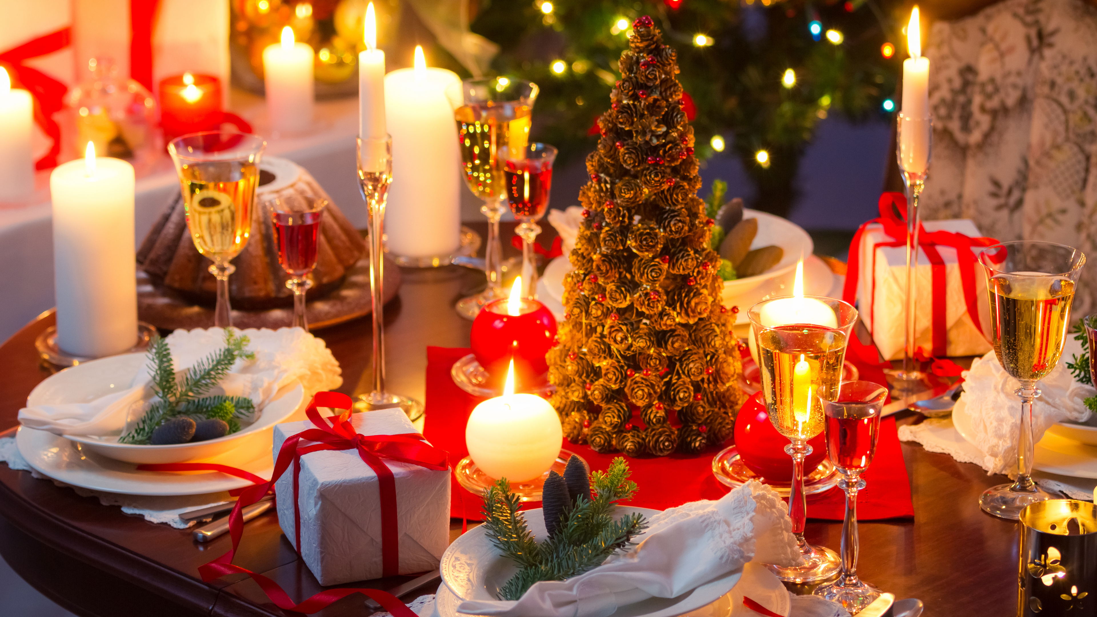 Le Jour De Noël, le Dîner de Noël, Dîner, Repas, Tradition. Wallpaper in 3840x2160 Resolution