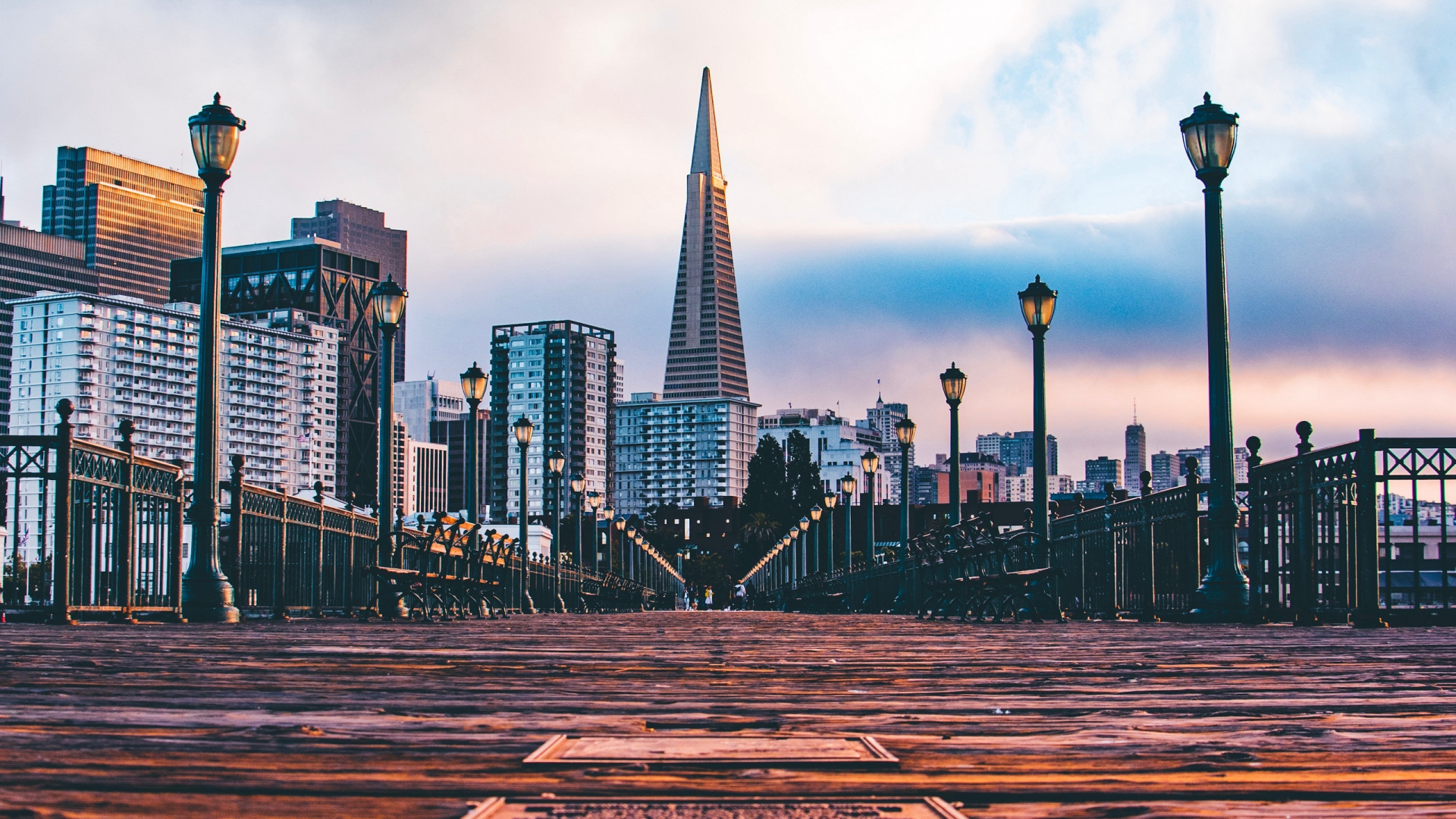 City Skyline Under White Clouds During Daytime. Wallpaper in 1920x1080 Resolution