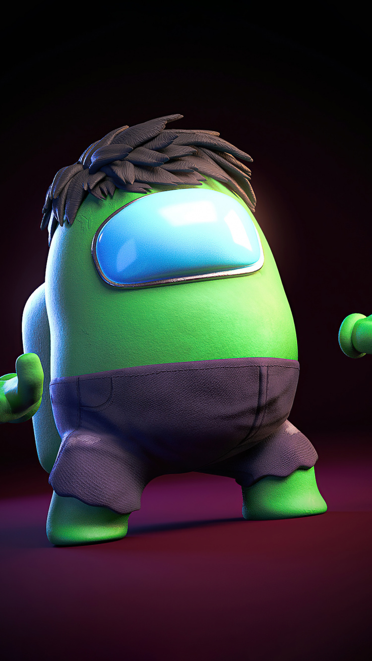 Hulk Unter Uns, Hulk, Among Us, Digitale Kunst, Marvel Comics. Wallpaper in 750x1334 Resolution