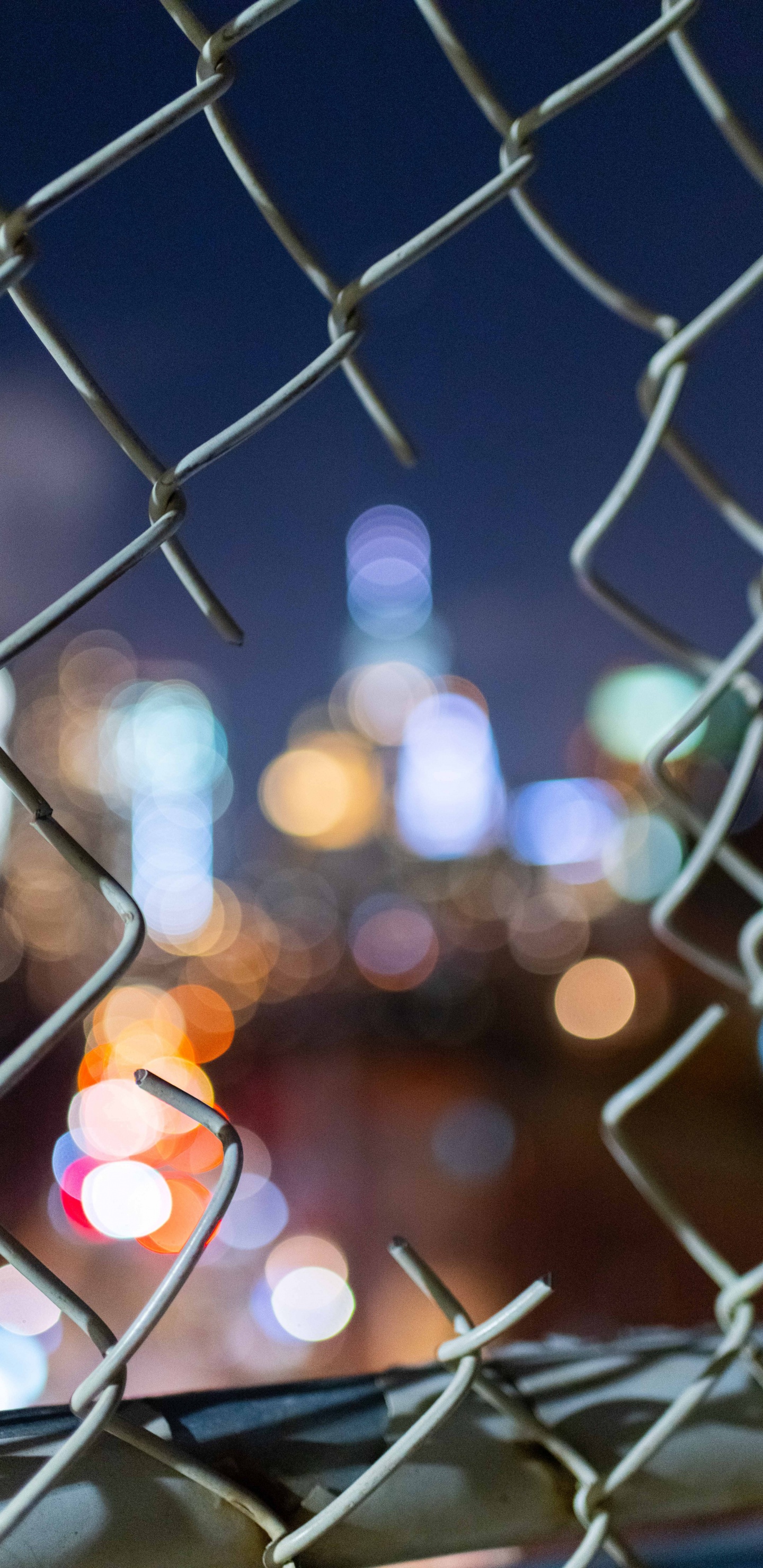Bokeh Photography of Gray Metal Fence. Wallpaper in 1440x2960 Resolution
