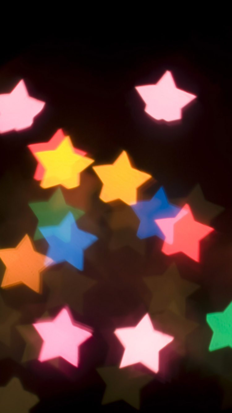 Red Yellow and Green Star Illustration. Wallpaper in 750x1334 Resolution
