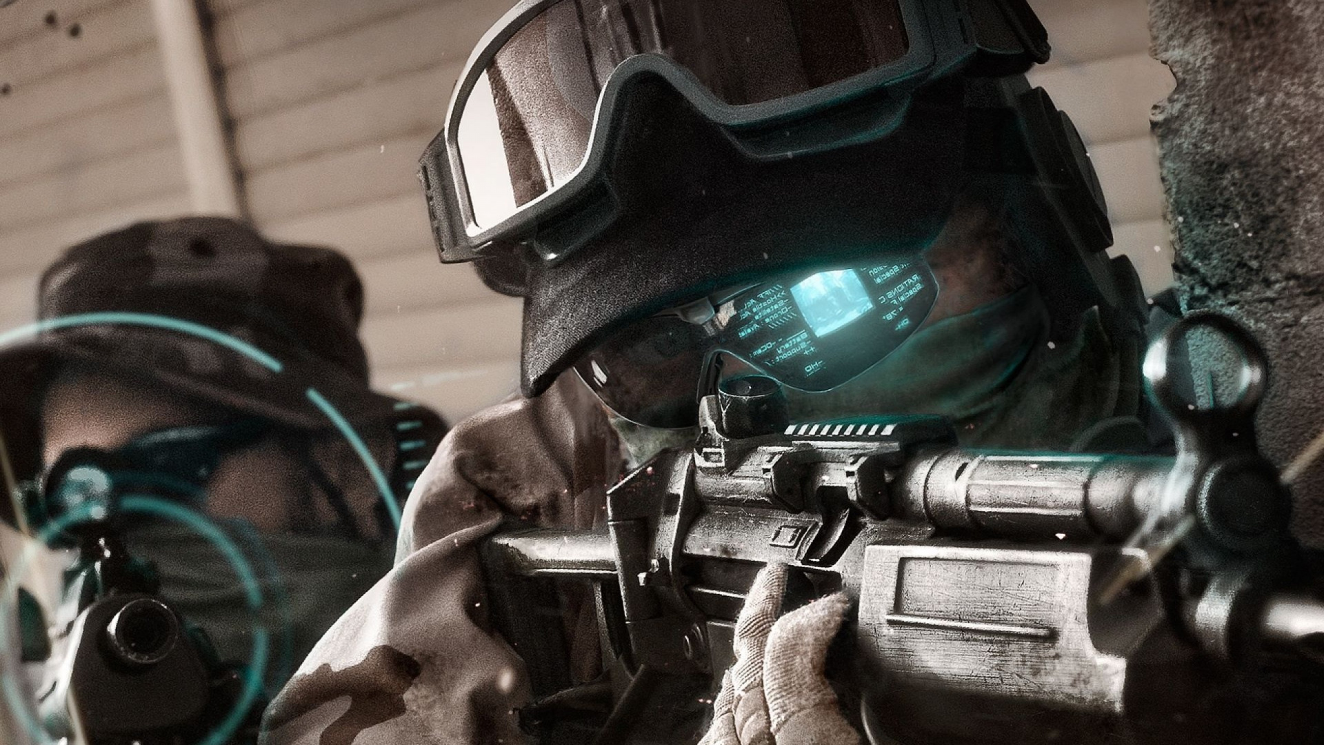 Ghost Recon Future Soldier, Ubisoft, Helmet, Shooter Game, Games. Wallpaper in 1920x1080 Resolution
