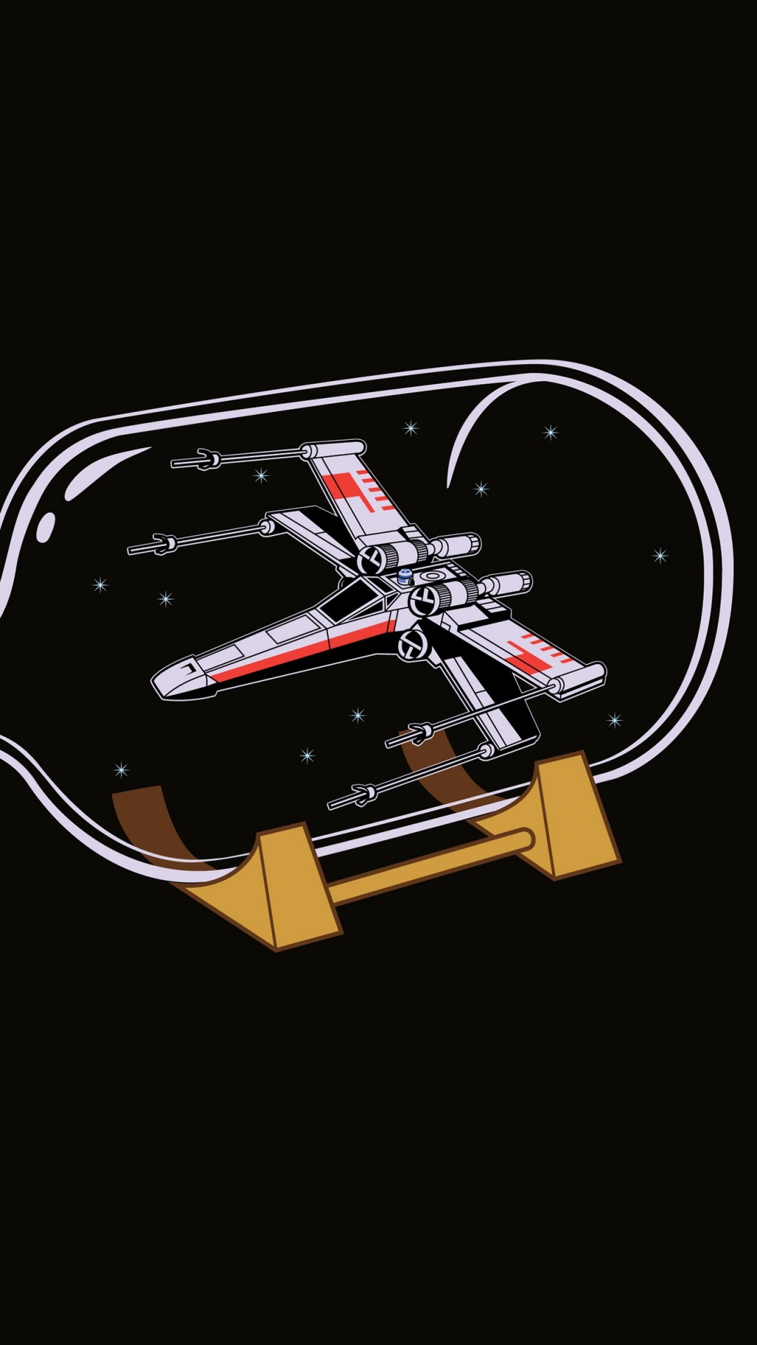 Black and Brown Drone With Brown Wooden Stand. Wallpaper in 1080x1920 Resolution