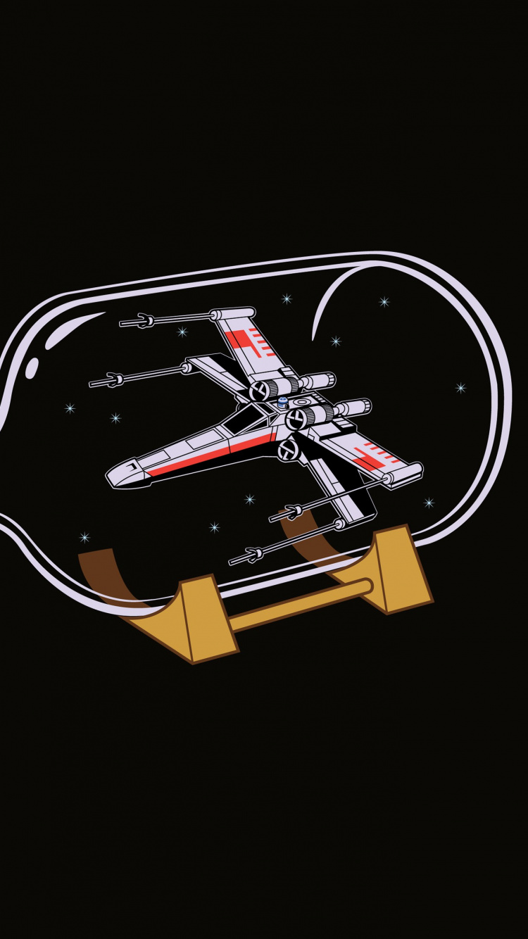 Black and Brown Drone With Brown Wooden Stand. Wallpaper in 750x1334 Resolution