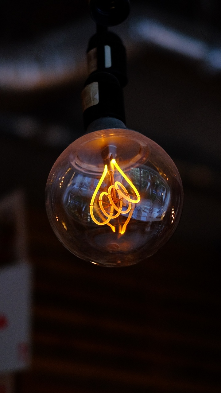 Clear Glass Bulb With Black Strap. Wallpaper in 720x1280 Resolution