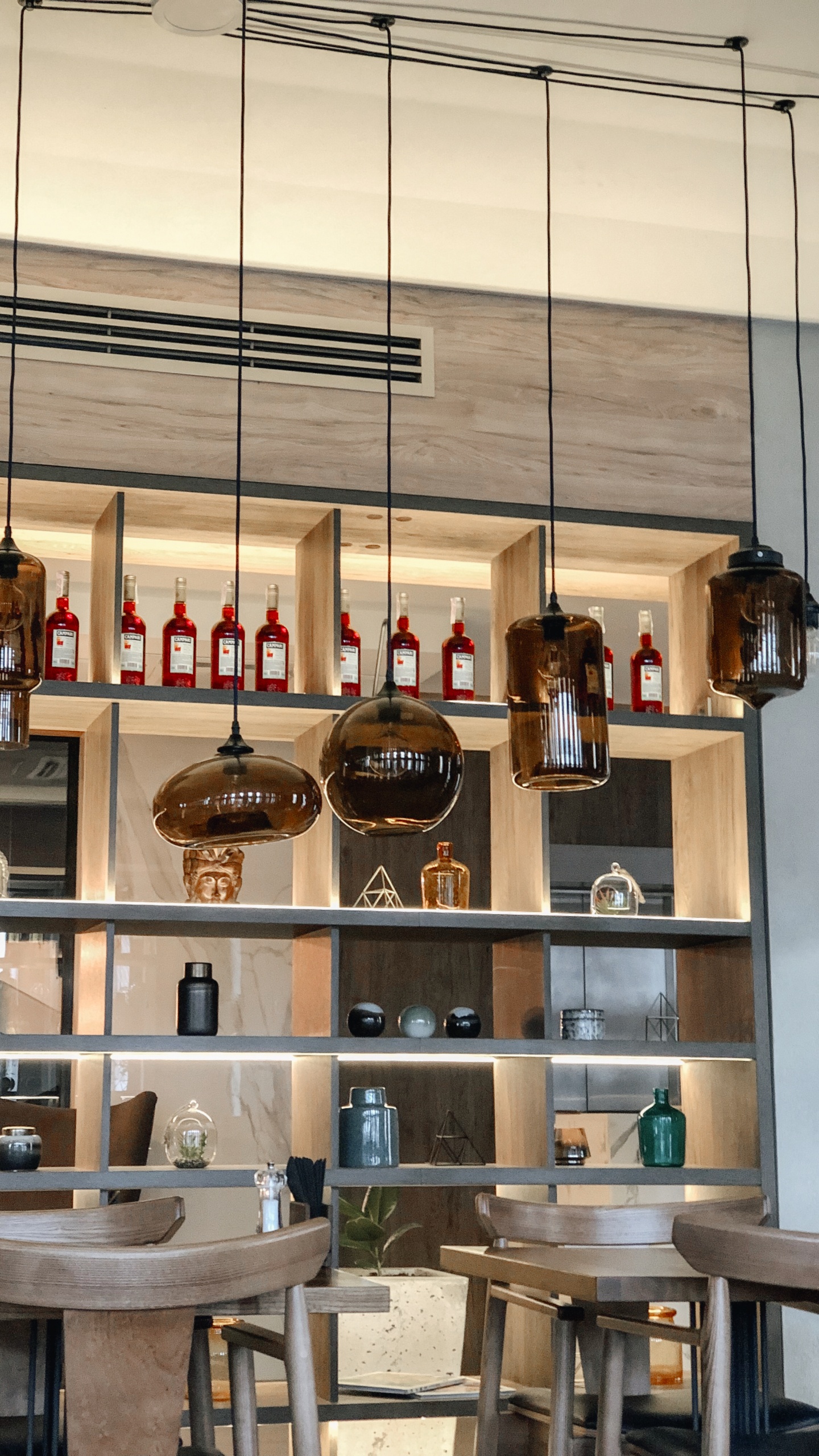 Interior Design, Furniture, Table, Bottle, Shelving. Wallpaper in 1440x2560 Resolution