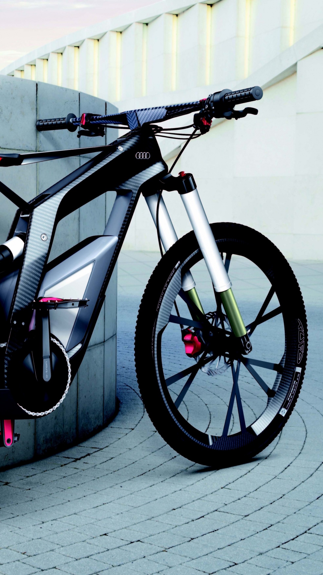 Schwarz-graues Mountainbike. Wallpaper in 1080x1920 Resolution