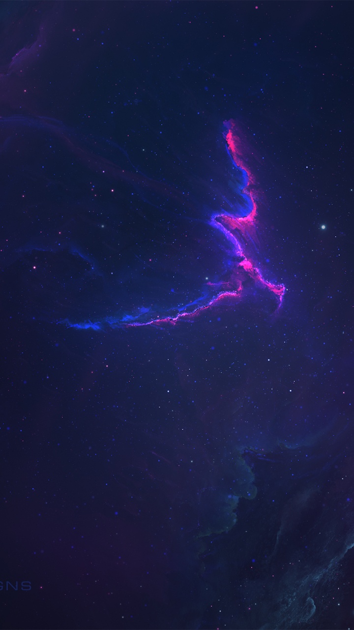 Blue and Black Galaxy Digital Wallpaper. Wallpaper in 720x1280 Resolution