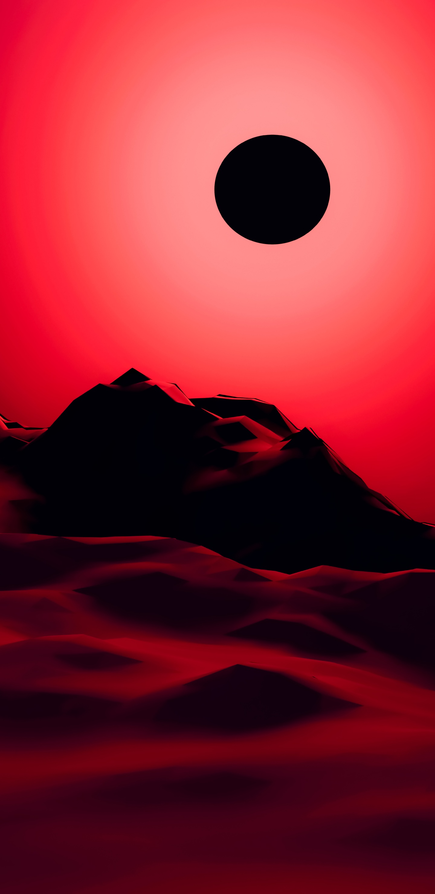 气氛, 光, 余辉, 斜坡, 橙色 壁纸 1440x2960 允许