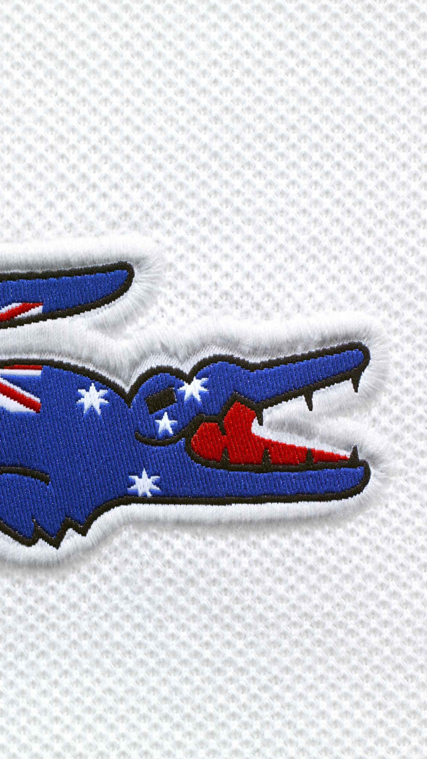 Lacoste, Firmenzeichen, Poloshirt, Emblem, Electric Blue. Wallpaper in 1440x2560 Resolution