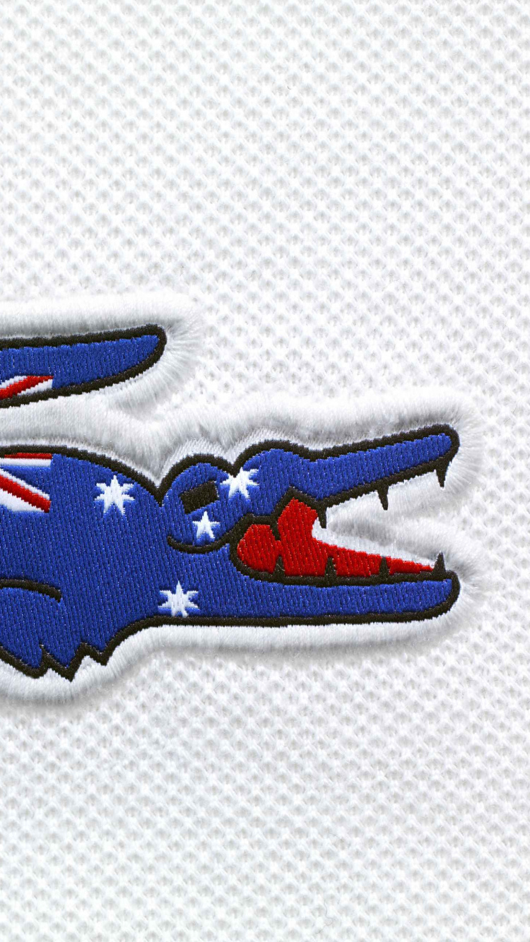 Lacoste, Firmenzeichen, Poloshirt, Emblem, Electric Blue. Wallpaper in 750x1334 Resolution