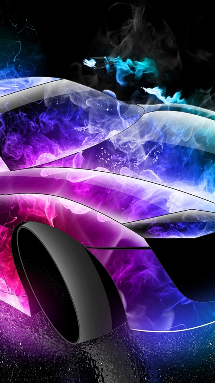 Peinture Abstraite Verte Rouge et Noire. Wallpaper in 750x1334 Resolution