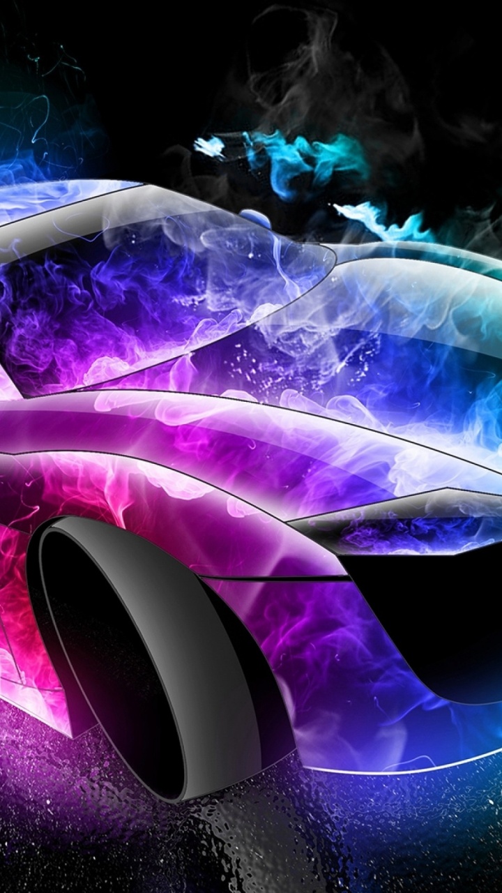 Grün Rote Und Schwarze Abstrakte Malerei. Wallpaper in 720x1280 Resolution